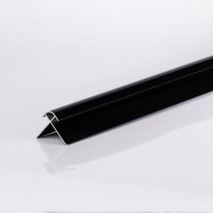 8mm Black External Corner PVC