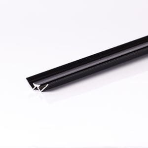 8mm Black Internal Corner PVC