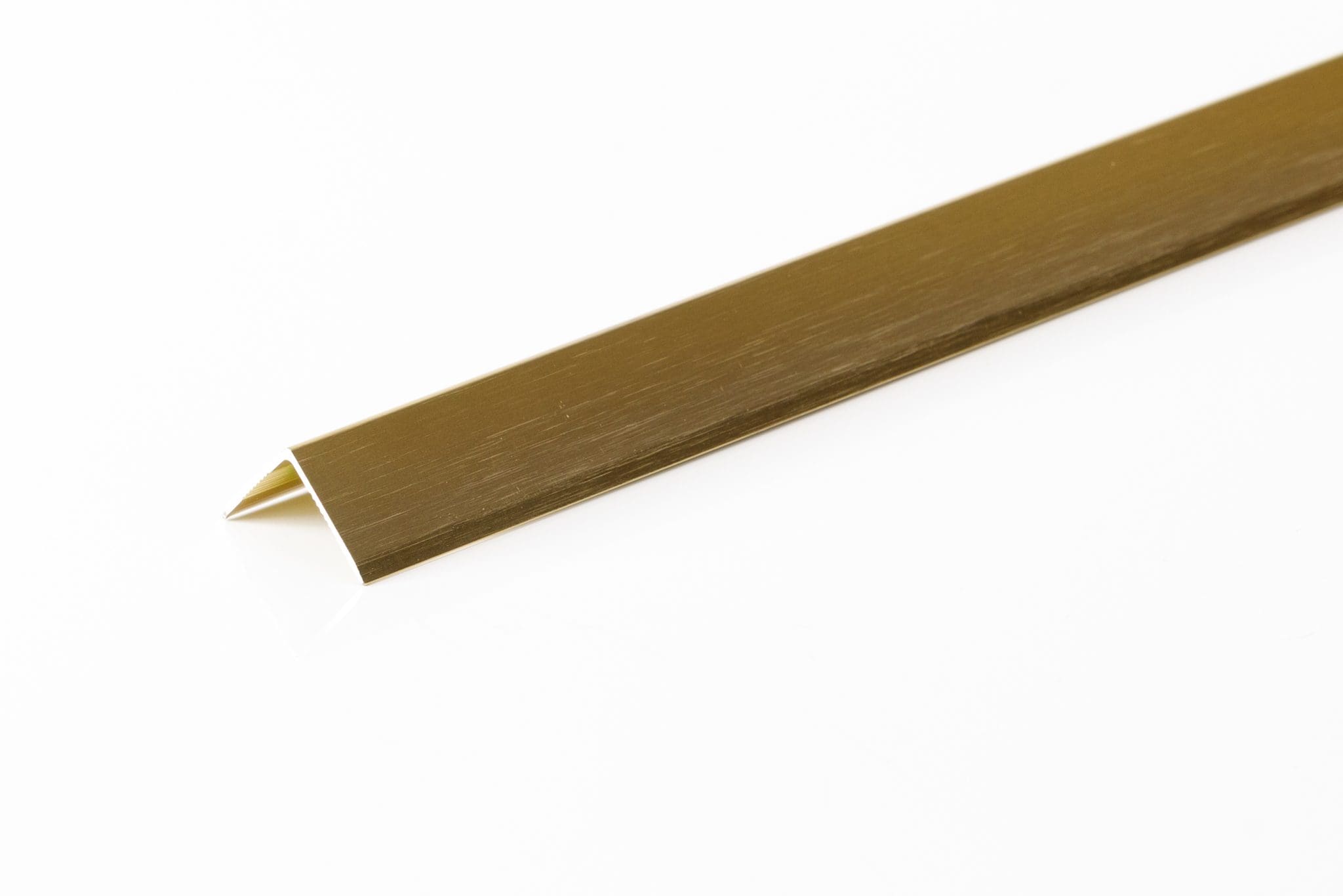 20 x 20 Brushed Brass Metal Angle