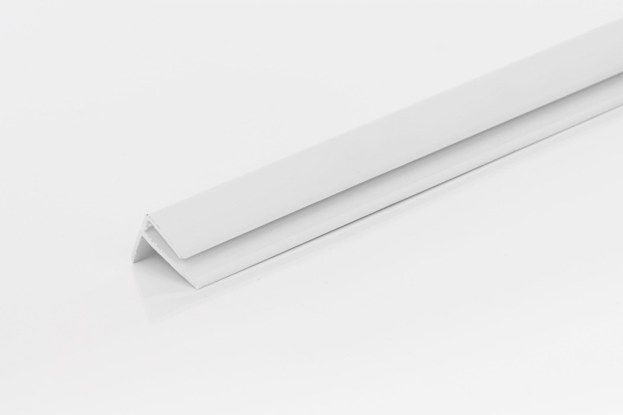 3mm White F Corner PVC